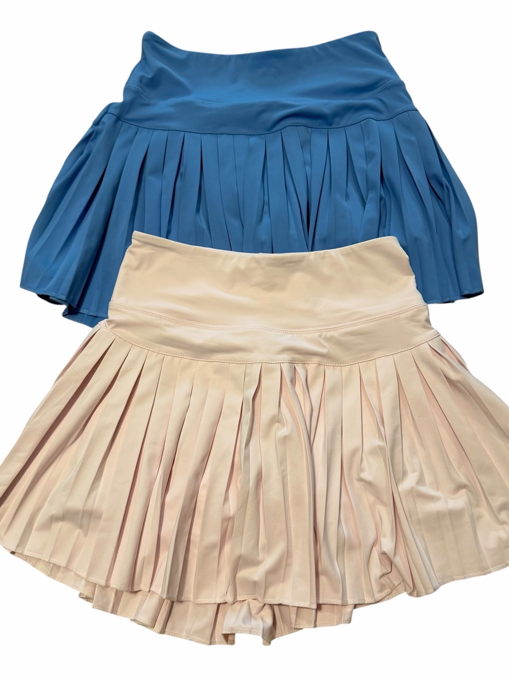 NWT Gold hinge Skorts XS Light Pink Blue Pleated tennis, Pickleball